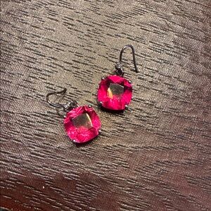 Juicy Couture Pink Gemstone Drop Earrings